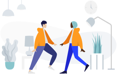 two peeps meeting at office